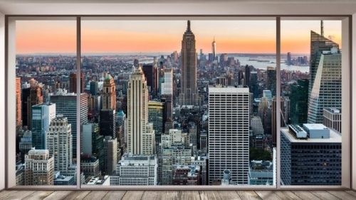 Фотошпалери Нью - Йорк за вікном
