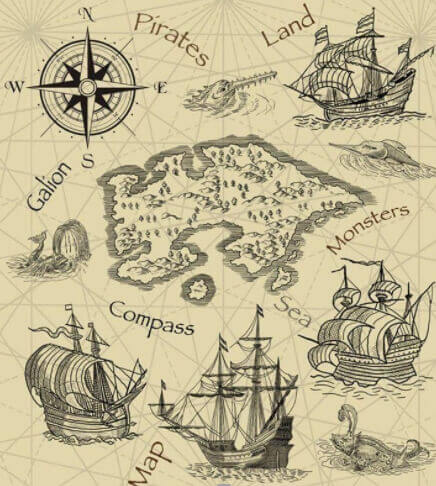 Фотошпалери Піратська мапа