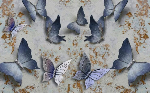 Фотошпалери Сині метелики